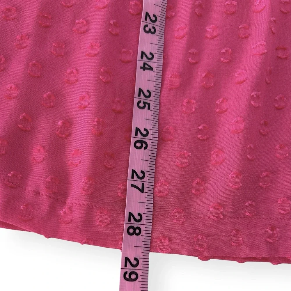 Soft Surroundings Women's 1X Pink Magenta Swiss Dot Pleat Offshore Rayon Top NWT - Picture 11 of 16